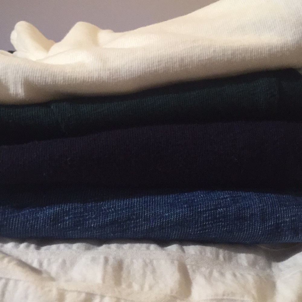 LOT OF 4: j.crew painter tees